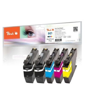 Peach Spar Plus Pack LC-421, Set with Chip, 5er-Pack Peach Spar Plus Pack LC-421, Set with Chip, 5er-Pack
