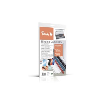 Peach Kombi Box für Plastikbindegeräte, 12 Combs, 12 Front Covers, 12 Card Boards