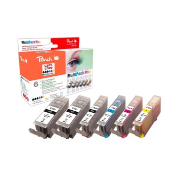 Peach Ink Canon CLI-526/PGI-525 CombiPk.+, 2x black/cyan/magenta/yellow Peach Ink Canon CLI-526/PGI-525 CombiPk.+, 2x black/cyan/magenta/yellow