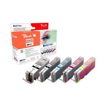 Peach Ink Canon PGI-550/CLI-551 Combi Pck, 1x black/photo black/cyan/magenta/yellow Peach Ink Canon PGI-550/CLI-551 Combi Pck, 1x black/photo black/cyan/magenta/yellow