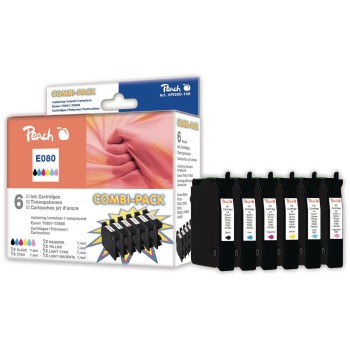 Peach Ink Epson Combi Pack T0807, je 1xblack/1xcyan/magenta/yellow/cl/ml Peach Ink Epson Combi Pack T0807, je 1xblack/1xcyan/magenta/yellow/cl/ml