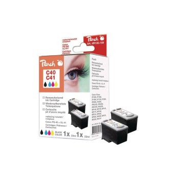 Peach Ink Canon PG-40 / CL-41 MultiPack, black 1x23ml 530 pages co1x22ml 570 pages Peach Ink Canon PG-40 / CL-41 MultiPack, black 1x23ml 530 pages co1x22ml 570 pages