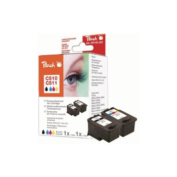 Peach Druckkopf Canon PG-510/CL-511 Multip, black 14ml 525S., color 13ml 395 pages Peach Druckkopf Canon PG-510/CL-511 Multip, black 14ml 525S., color 13ml 395 pages