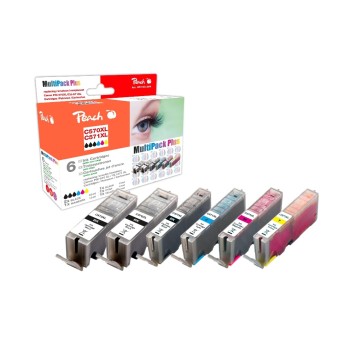 Peach PGI-570XL/CLI-571XL Multipack Plus, 2x23ml 510S. je 1x 4x13 ml 985,925,975S. Peach PGI-570XL/CLI-571XL Multipack Plus, 2x23ml 510S. je 1x 4x13 ml 985,925,975S.