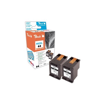 Peach Ink HP C2P05AE 62XL black Twinpack, 2x18ml 690 pages Peach Ink HP C2P05AE 62XL black Twinpack, 2x18ml 690 pages