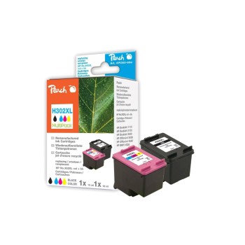 Peach Ink HP 302XL black + color Multipac, 1x15 1x 14ml 490 + 335 pages Peach Ink HP 302XL black + color Multipac, 1x15 1x 14ml 490 + 335 pages