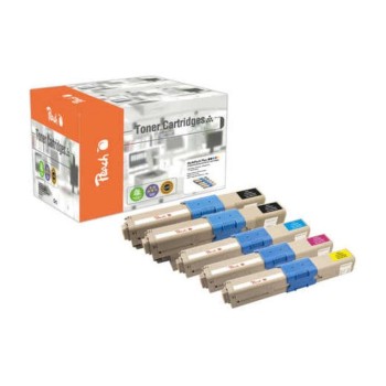 Peach Toner Oki C301/321-series MultiPack +, 2xbk, c, m, y 2x2200, 3x1500