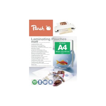 Peach Laminierfolie A4 matt, 216x303mm, 80mic, 25 Stück Peach Laminierfolie A4 matt, 216x303mm, 80mic, 25 Stück