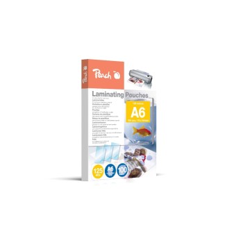 Peach Laminierfolie A6, 125mic, 100 Stück Peach Laminierfolie A6, 125mic, 100 Stück
