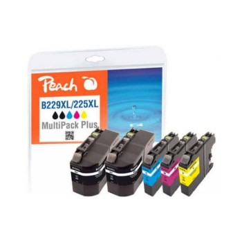 Peach Ink Brother LC-229XL/225XL Multi+, 2x 53ml, 3x 15ml, 2x 2400 S. & 3x 1200S. Peach Ink Brother LC-229XL/225XL Multi+, 2x 53ml, 3x 15ml, 2x 2400 S. & 3x 1200S.