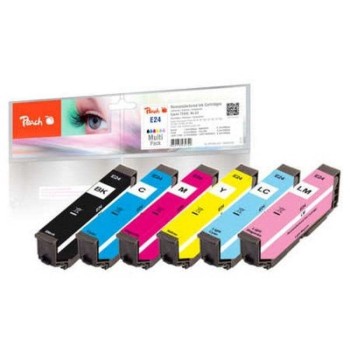 Peach Ink Epson 24 MultiPack, 1x 7.6ml, 5x 6.2ml, 6x 400 pages Peach Ink Epson 24 MultiPack, 1x 7.6ml, 5x 6.2ml, 6x 400 pages