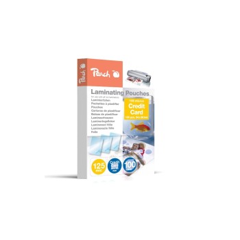 Peach Laminierfolie Credit Card, 125mic, 100 Stk. Peach Laminierfolie Credit Card, 125mic, 100 Stk.