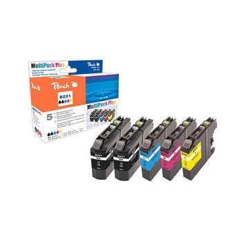 Peach Ink Brother LC-221 Multipack, je 1x bk, c, y, m + 1x bk gratis Peach Ink Brother LC-221 Multipack, je 1x bk, c, y, m + 1x bk gratis