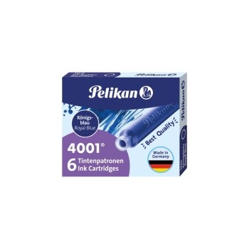Pelikan Tintenpatrone 4001, 6 Stück, königsblue Pelikan Tintenpatrone 4001, 6 Stück, königsblue