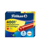 Pelikan Cartouche d’encre 4001 Rouge, 6 pièces