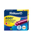 Pelikan Cartouche d’encre 4001 Rose, 6 pièces