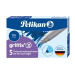Pelikan Griffix Tintenschreibpatrone, Königsblau, 5 Stk.