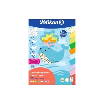 Pelikan Papier coloré Summer 20 feuilles, 101couleurs assorties