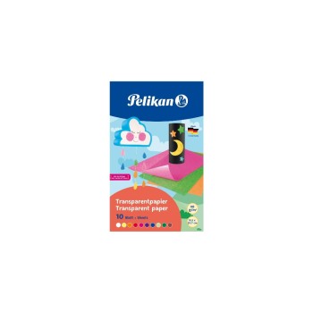 Pelikan Transparentpapier, 10 Blatt, farbig assortiert Pelikan Transparentpapier, 10 Blatt, farbig assortiert
