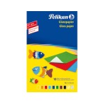 Pelikan Glanzpapier gummiert, 10 Blatt, couleur assortiert