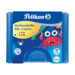 Pelikan Wachsmalstifte avec Schiebehülse, 10 Stifte, avec Bienenwachs, bruchstabil