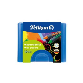 Pelikan Wachsmalstifte avec Schiebehülse, 10 Stifte, avec Bienenwachs, bruchstabil Pelikan Wachsmalstifte avec Schiebehülse, 10 Stifte, avec Bienenwachs, bruchstabil
