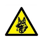 Pentatech Set d'autocollant chien dangereux, 3 pièces, 82 mm x 93 mm