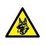 Pentatech Dangerous dog sticker set, 3 pieces, 82 mm x 93 mm