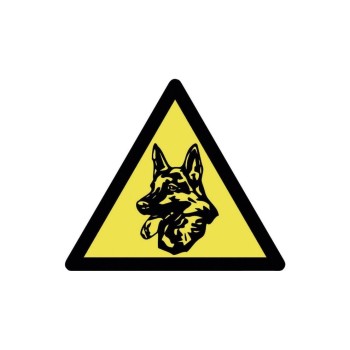 Pentatech Dangerous dog sticker set, 3 pieces, 82 mm x 93 mm