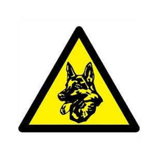 Pentatech Set d'autocollant chien dangereux, 3 pièces, 82 mm x 93 mm