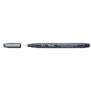 pentel Fineliner Pigment POINTLINER 0.1 mm, noir pentel Fineliner Pigment POINTLINER 0.1 mm, noir