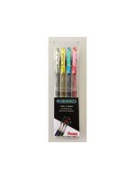 Pentel Hybrid Roller Gel Dual Metallic 1mm, 4er Set