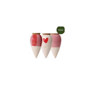 pepin Fontaine à eau Mini Ollas Cœurs roses, lot de 3