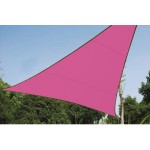 Perel Sonnensegel - Dreieck, 5x5x5 m,, Farbe: FUCHSIA, Wasser abstossend,