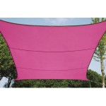 Perel Sonnensegel - Quadrat, 3.6x3.6 m,, Farbe: FUCHSIA, Wasser abstossend
