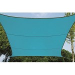 Perel Sonnensegel - Quadrat, 5x5 m,, Farbe: Himmelblue, Wasser abstossend,