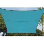 Perel Sonnensegel - Quadrat, 3.6x3.6 m,, Farbe: Himmelbleu, Wasser abstossend,