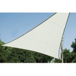 Perel Sonnensegel - Dreieck 5x5x5 m,, Farbe: Creme, Wasser abstossend