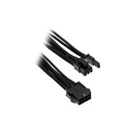Phanteks 6+2-Pin PCIe Verlängerun, 50cm - sleeved schwarz