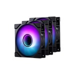 Case ventilator M25 D-RGB 120 3er, 120x120x25mm, 3er. black 