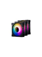 Gehäuselüfter M25 D-RGB REV 120 3er, 120x120x25mm, 3er. Schwarz