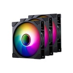 Case ventilator M25 D-RGB REV 140 3er, 140x140x25mm, 3er. black 