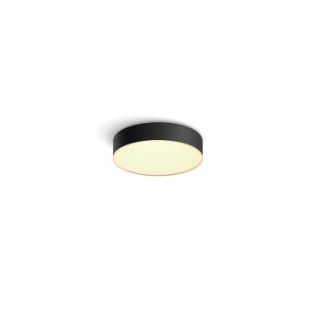 Philips Hue White Amb. Enrave Deckenleuchte, S black  1200lm with Dimmschalter