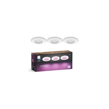 Philips Hue Slim Recessed Spot, white 90mm 3er Pack