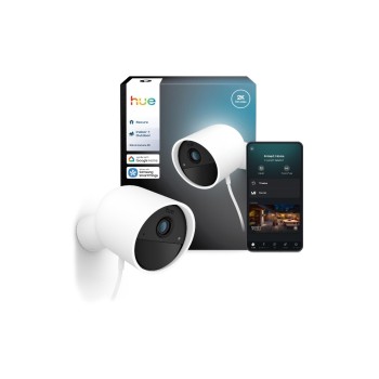 Philips Hue Secure Kamera 2K, kabelgebundene, weiss