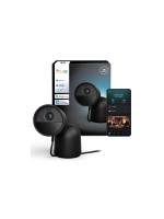 Philips Hue Secure Kamera 2K, kabelgebundene mit Standfuss, schwarz
