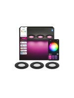 Philips Hue Plafonnier WCA Slim Recessed LED Spot S 3 pièces, noir