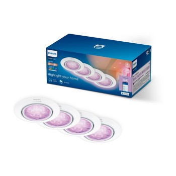 Philips PHI WFB GU10 Kits + GU10, RGB 4CT, white Philips PHI WFB GU10 Kits + GU10, RGB 4CT, white