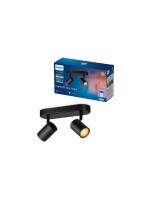 Philips Smart Lighting Spot intelligent à 2 flammes, noir, GU10, 16 millions de couleurs