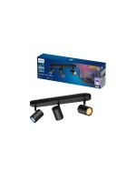 Philips Smart Lighting Spot intelligent à 3 flammes, noir, GU10, 16 millions de couleurs